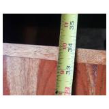 Industrial Coffee Table - Solid Wood Top, Black Metal Frame, Slatted Lower Shelf