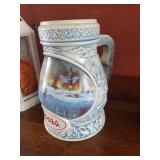 Coors Seasons of the Heart Beer Stein - 1997 Winter Scene Ceramic Mug