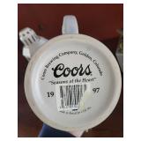 Coors Seasons of the Heart Beer Stein - 1997 Winter Scene Ceramic Mug
