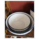 Country Borders Ceramic Canister Set with Lids & Bowls - JC Penney Japan 1980s