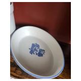 Sugar Jar with Lid & Blue Floral Bowl - White Ceramic Set