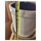 Ceramic Planter Pot With 3 USA Logo - Large 12 in Tall