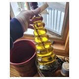 Sunbonnet Sugar Tin - Farmer Market Bucket & 2 Glass Bottles (Lot of 4)