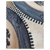 Blue & White Scenic Transferware Teacups & Plates Set