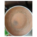 TreasureCraft Barbara Engan White Scalloped Bowl & Brown Striped Ceramic Jar - Not for Microwave