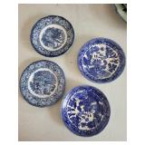 Liberty Blue Transferware China Set - Blue & White Historic Colonial Scenes, England