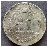 1937 Mexico Silver 50 Centavos