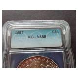 1887 Morgan Dollar - ICG MS65