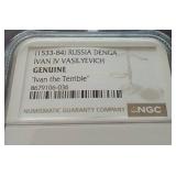 Awesome 1500s Ivan the Terrible Silver Coin - NGC Authentic