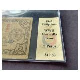 1942 Philippines Guerilla Issue 5 Pesos Note
