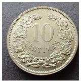 1901 Luxembourg 10 Centimes Coin