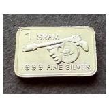 1 Gram Silver Bar - Tommy Gun