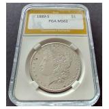 1889-S Morgan Dollar - PGA MS62 - Rare Date!