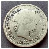 1866 Spain Silver 40 Centimos