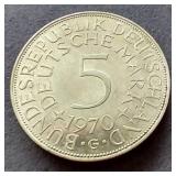 1970 Germany Silver 5 Mark