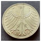 1970 Germany Silver 5 Mark