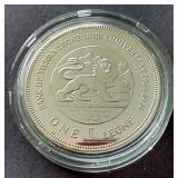 1974 Sierra Leone Silver Commemorative 1 Leone