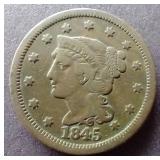 1845 Braided Hair Large Cent