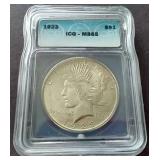 1923 Peace Dollar - ICG MS65