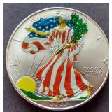 Colorized 2000 1 oz American Silver Eagle