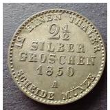 1842 Prussia Billion 2½ Silbergroschen