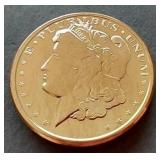 Morgan Dollar Style 1 oz Copper Round