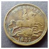 1837 Cumberland Jack Token With Young Victoria - Very Cool!