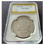 1878-CC Morgan Dollar - PGA MS63
