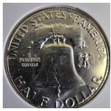 1962-P Franklin Half, 1962-D Quarter, and 1962-P Dime - All from mint sets and all high grade MS 65-67.