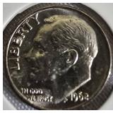 1962-P Franklin Half, 1962-D Quarter, and 1962-P Dime - All from mint sets and all high grade MS 65-67.