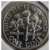 1964-P Kennedy Half Dollar, 1964-P Quarter, and 1964-P Dime, all in high grade from MS 64 to MS 67.