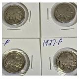 13 Different Buffalo Nickels