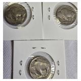Nine Different Buffalo Nickels