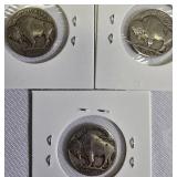 Nine Different Buffalo Nickels