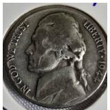 9 different types of silver war nickels: 1943 - P, D, S; 1944 - P, D, S; and 1945 - P, D, S.