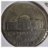 6 Jefferson Nickels: 5 from 1938 (P mint mark) and 1 from 1939 (S mint mark).