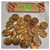 37 Very High-Grade BU/MS 1945-P Wheat Pennies!