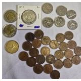 A bag of Canadian coins.