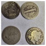 One dollar in coins consists of 10 dimes: 8 are Barbers and 2 are Mercury's.