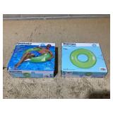 LOT OF 2 Bluescape Inflatable Diamond Tubes For Pool Over 3Ft Wide