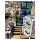 LOT OF Various Home Essential Merchandise (Laundry Detergent, Spin Mops, Dusters, Washing Machine Cleaners, & More!)
