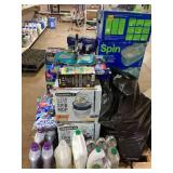 LOT OF Various Home Essential Merchandise (Laundry Detergent, Spin Mops, Dusters, Washing Machine Cleaners, & More!)
