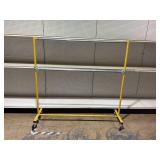 Commercial Garment Rack Double Rail On Casters 37.5"x66.5"x20"