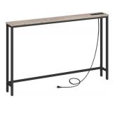 Console Table with Outlets 47.2' Greige $54.99 Retail - Brand New Console Table with Outlets 47.2' Greige $54.99 Retail - Brand New