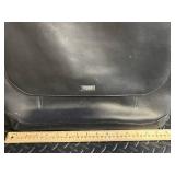 TUMI Leather Messenger Bag - Black Crossbody With Front Flap TUMI Leather Messenger Bag - Black Crossbody With Front Flap