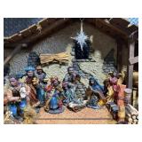 Nativity Scene Display with Stable & Village Accessories - 28 Inch Base Nativity Scene Display with Stable & Village Accessories - 28 Inch Base
