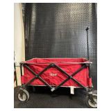 ULINE Folding Wagon - Red Collapsible Utility Cart with Telescoping Handle ULINE Folding Wagon - Red Collapsible Utility Cart with Telescoping Handle