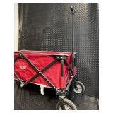 ULINE Folding Wagon - Red Collapsible Utility Cart with Telescoping Handle ULINE Folding Wagon - Red Collapsible Utility Cart with Telescoping Handle