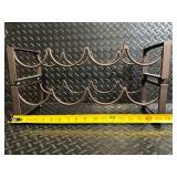 Vintage Wrought Iron 2-Tier Wine Bottle Rack - Rustic, 16 in Long Vintage Wrought Iron 2-Tier Wine Bottle Rack - Rustic, 16 in Long