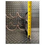 Vintage Wrought Iron 2-Tier Wine Bottle Rack - Rustic, 16 in Long Vintage Wrought Iron 2-Tier Wine Bottle Rack - Rustic, 16 in Long